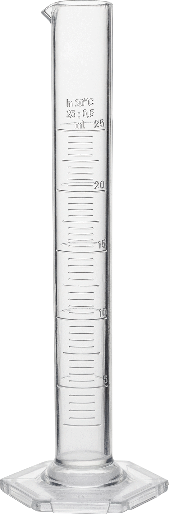 Pmp Plastik Ölçülü Silindir, 0,85 FL. oz./25 ml Kapasite
