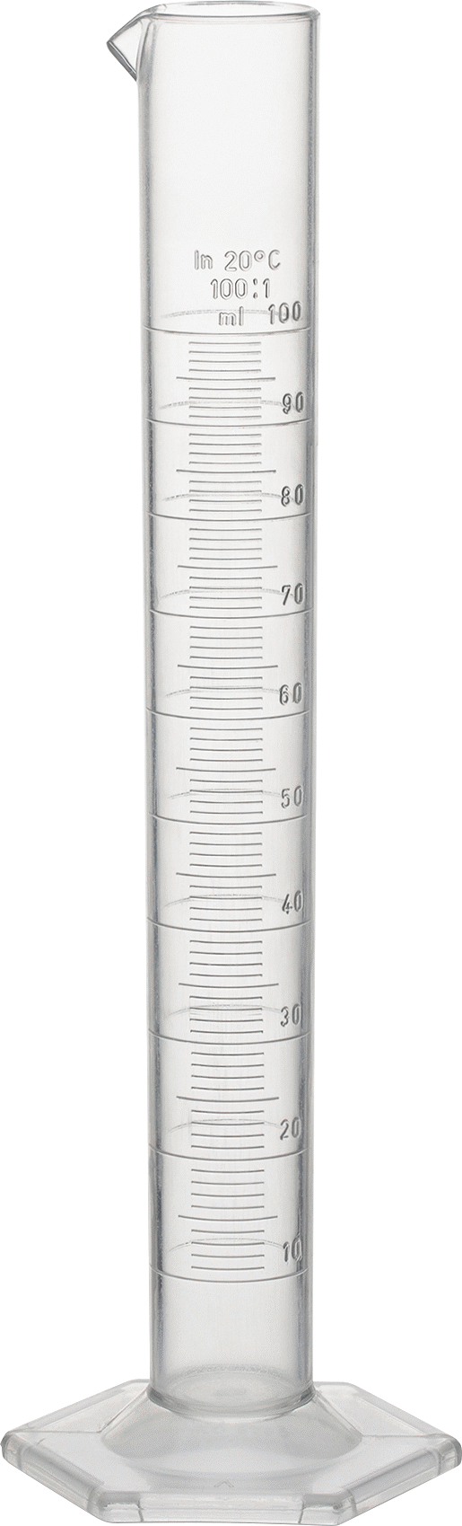 Pmp Plastik Ölçülü Silindir, 3,4 FL. oz./100 ml Kapasite