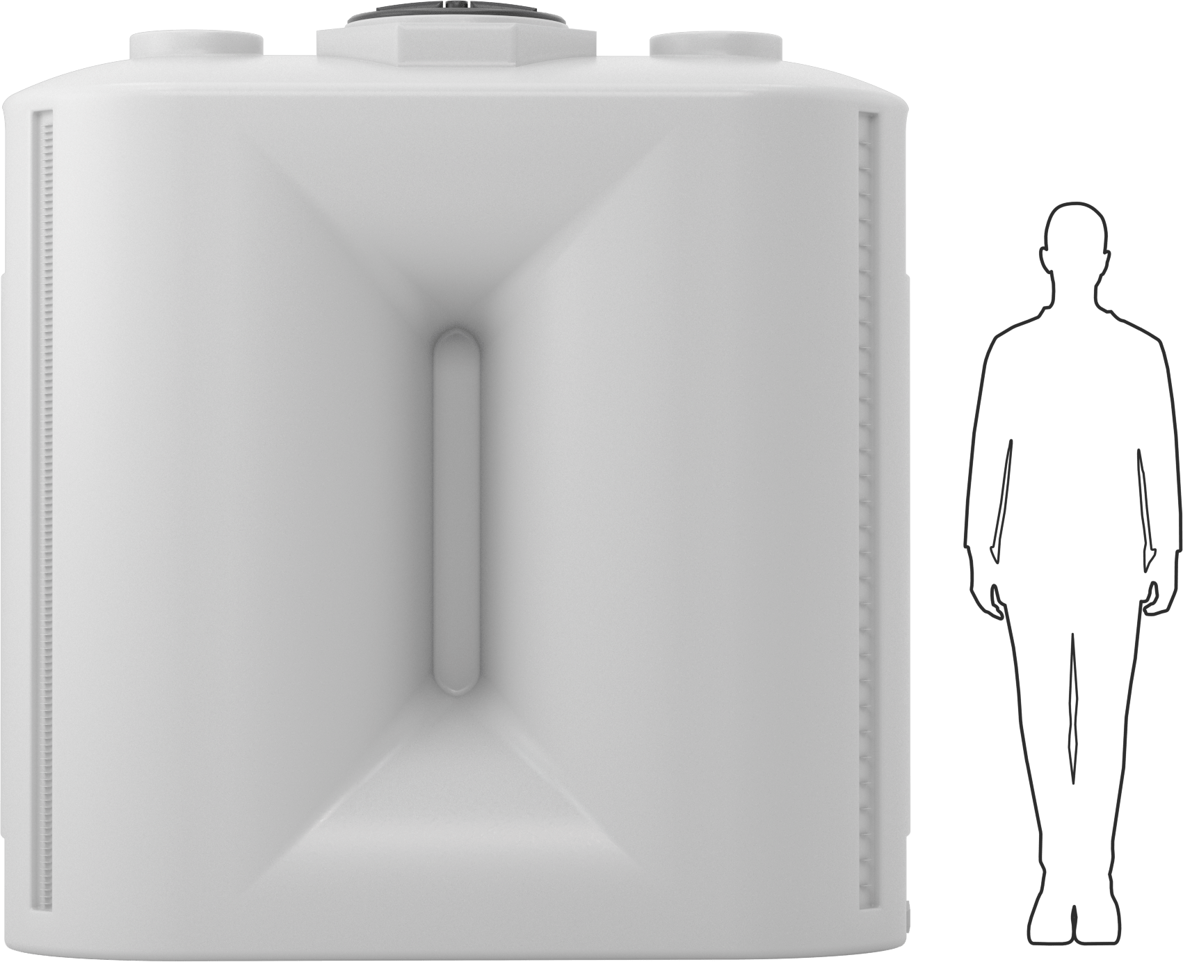 Dikdörtgen Plastik Tank, 750 Galon Kapasite