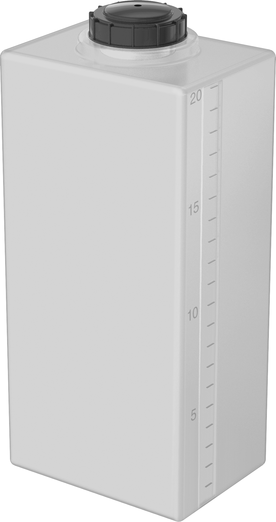 Dikdörtgen Plastik Tank, 20 Galon Kapasite