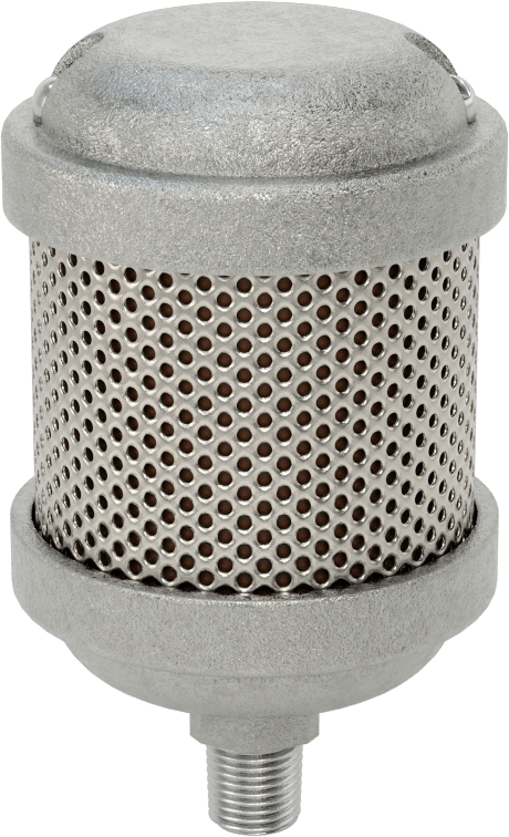 Yüksek Akışlı Susturucu, 1/8 NPT Erkek
