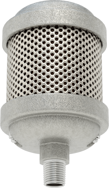 Yüksek Akışlı Susturucu, 1/8 NPT Erkek