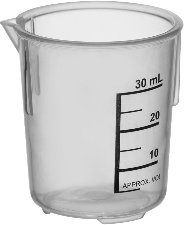 Polipropilen Beher, 1 FL oz/30 ml Kapasite