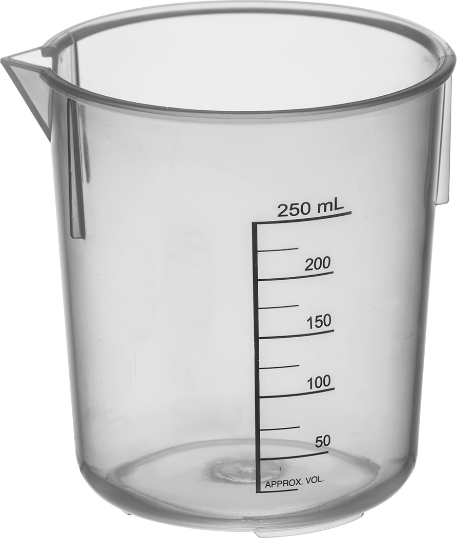 Polipropilen Beher, 8,5 FL oz/250 ml Kapasite