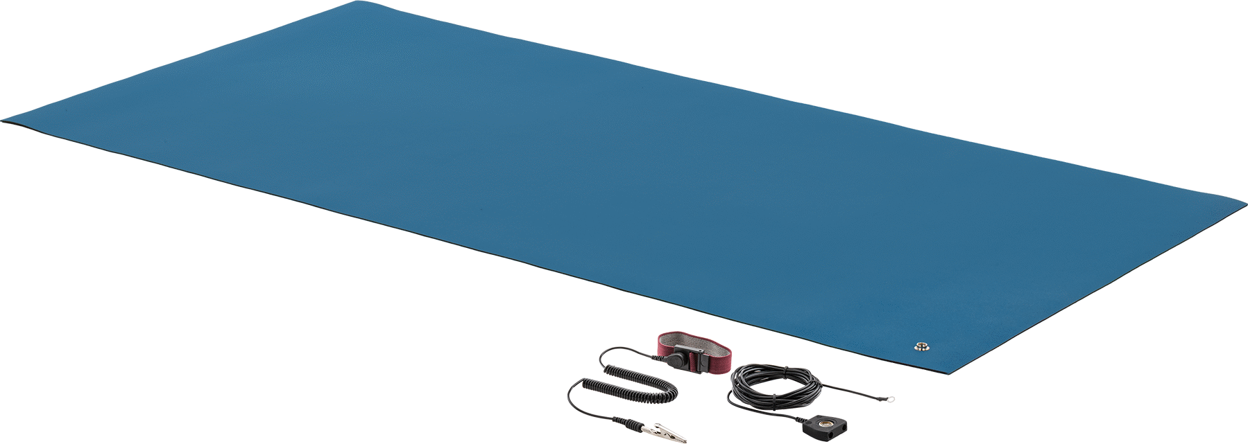 Ters Çevrilebilir Statik Kontrol Paspası, 48“ Uzunluk x 24” Genişlik, Mavi