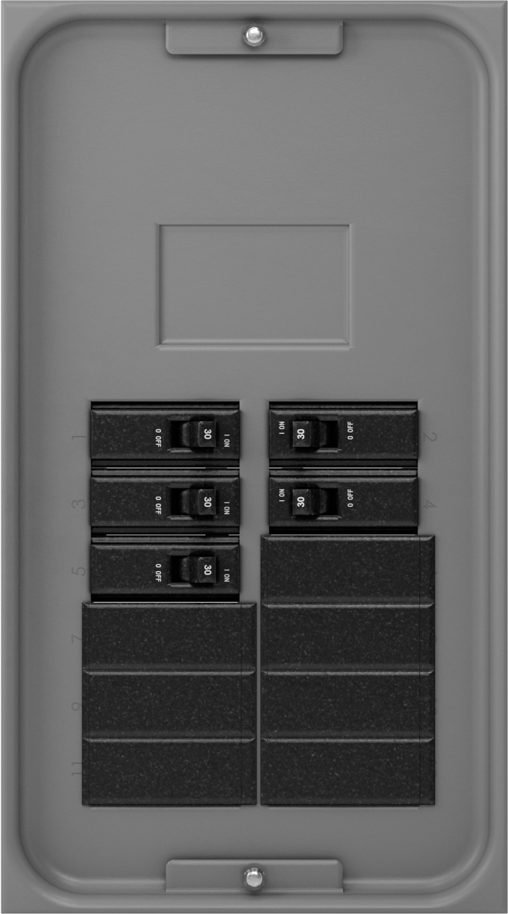Devre Kesici Kutusu Dolgu Plakası, 3/4" Genişlikte Panel Kesiti için