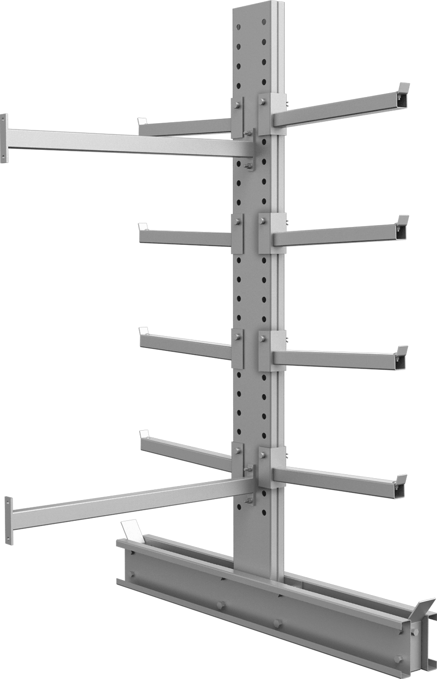 Ek Ünite, 2 Kullanılabilir Yüz, 54" x 96" x 65", Ağır Hizmet Tipi Boru Rafı için