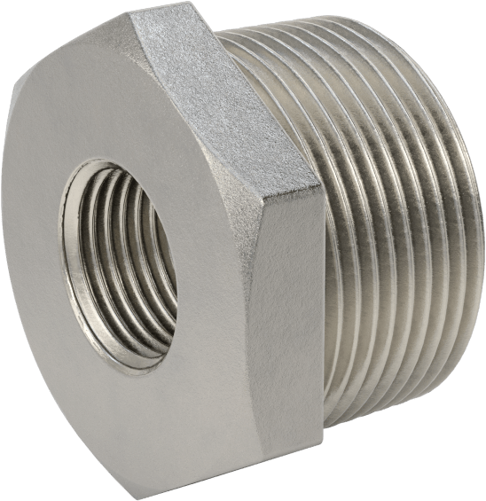 316 Paslanmaz Çelik Dişli Boru Bağlantı Elemanı, Düşük Basınç, Burç Adaptörü, 1-1/4 Erkek x 1/2 Dişi
