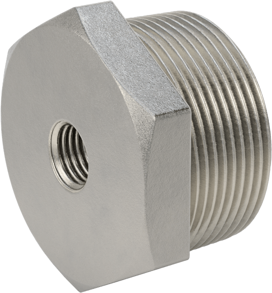 316 Paslanmaz Çelik Dişli Boru Bağlantı Elemanı, Düşük Basınç, Burç Adaptörü, 1-1/2 Erkek x 1/4 Dişi