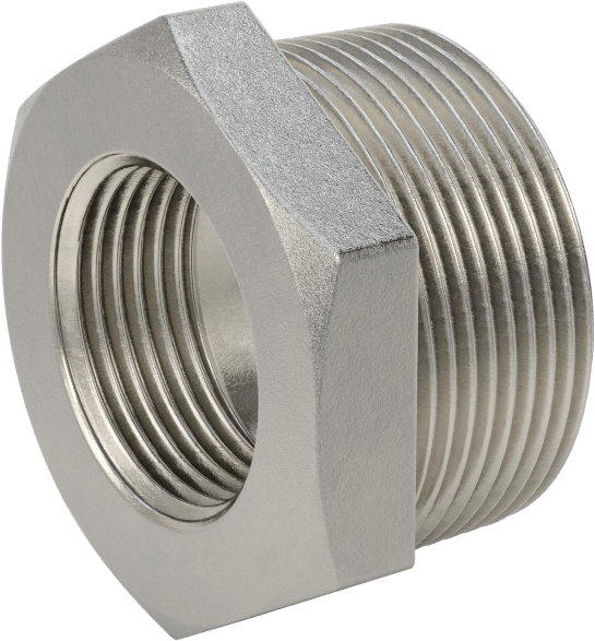 316 Paslanmaz Çelik Dişli Boru Bağlantı Elemanı, Düşük Basınç, Burç Adaptörü, 1-1/2 Erkek x 3/8 Dişi