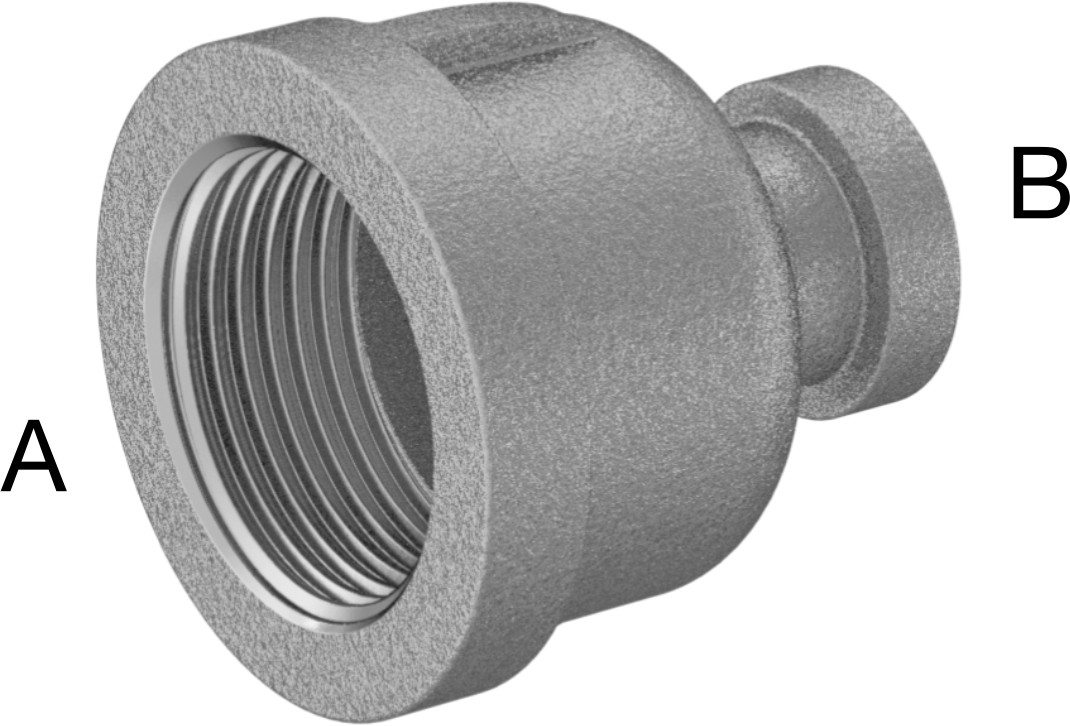 316 Paslanmaz Çelik Dişli Boru Bağlantı Elemanı, Düşük Basınç, Düz Redüktör, 3/4 x 1/8 NPT Dişi