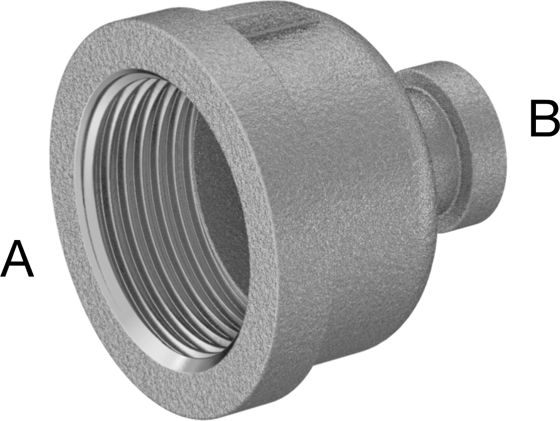316 Paslanmaz Çelik Dişli Boru Bağlantı Elemanı, Düşük Basınç, Düz Redüktör, 1 x 1/8 NPT Dişi