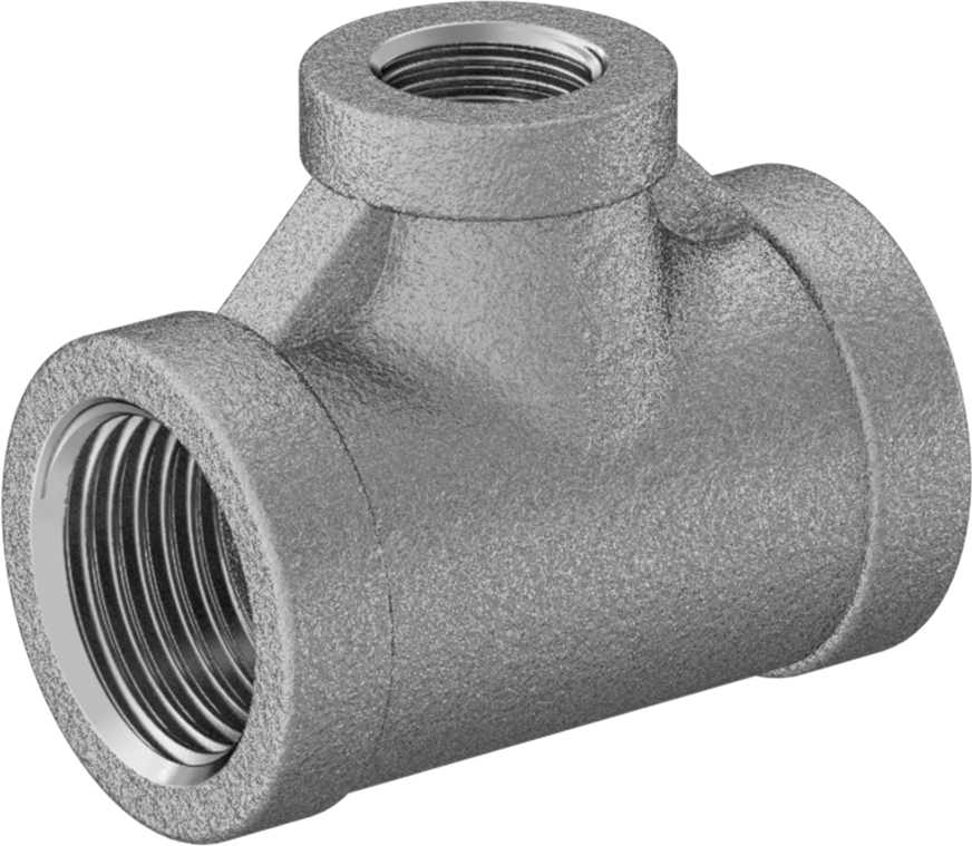 316 Paslanmaz Çelik Dişli Boru Bağlantı Elemanı, Düşük Basınç, Hat Üstü T Redüktör, 3/8 x 1/8 NPT Dişi