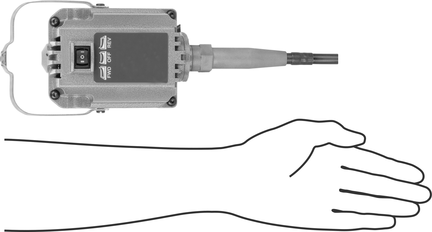 Elektrikli Esnek Şaftlı Uç ve Bur Die Grinder, Asma, 3/32", 1/8", 1/4" Şaft Çapı, 18000 rpm