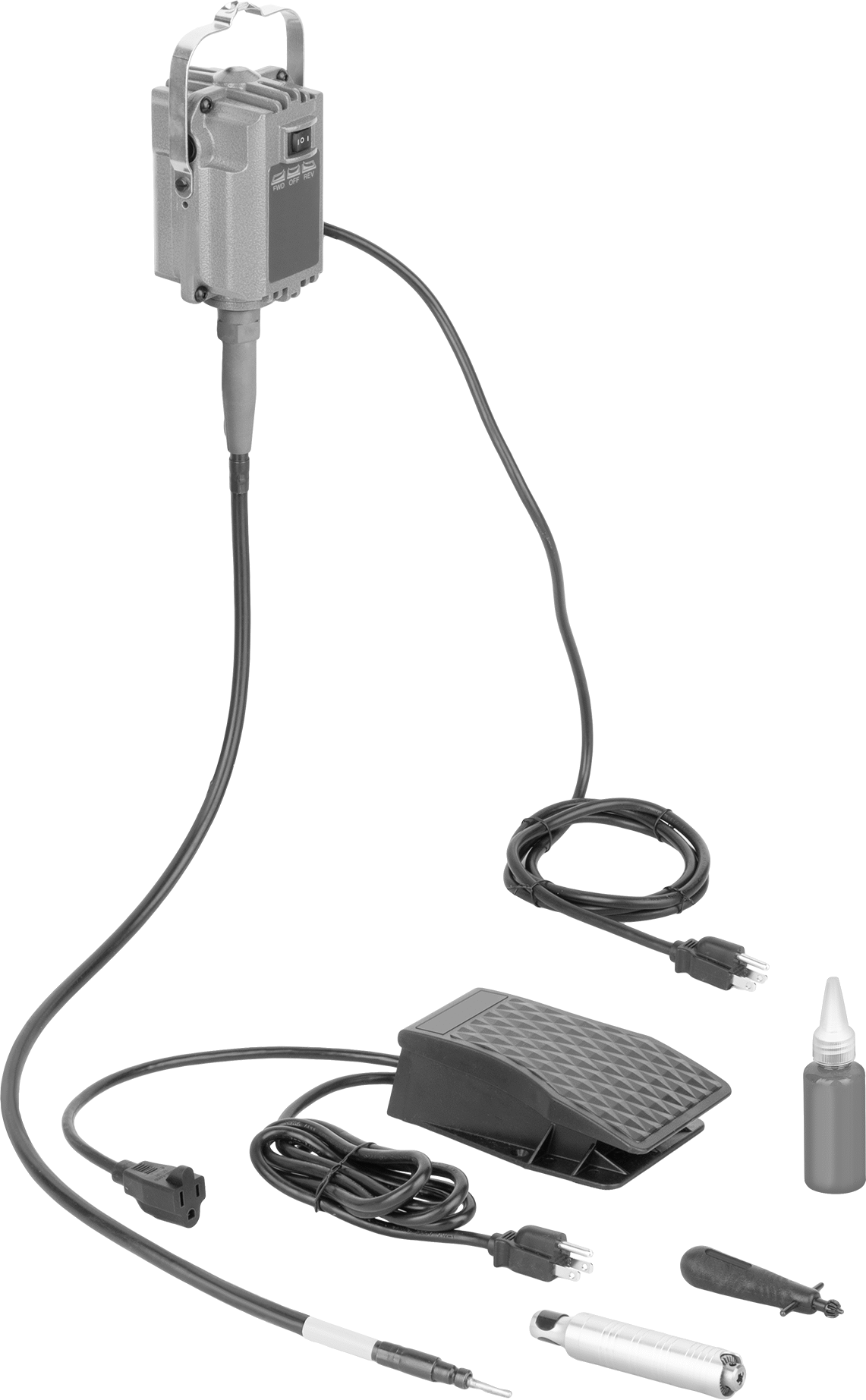 Elektrikli Esnek Şaftlı Uç ve Bur Die Grinder, Asma, 3/32", 1/8", 5/32" Şaft Çapı, 18000 rpm