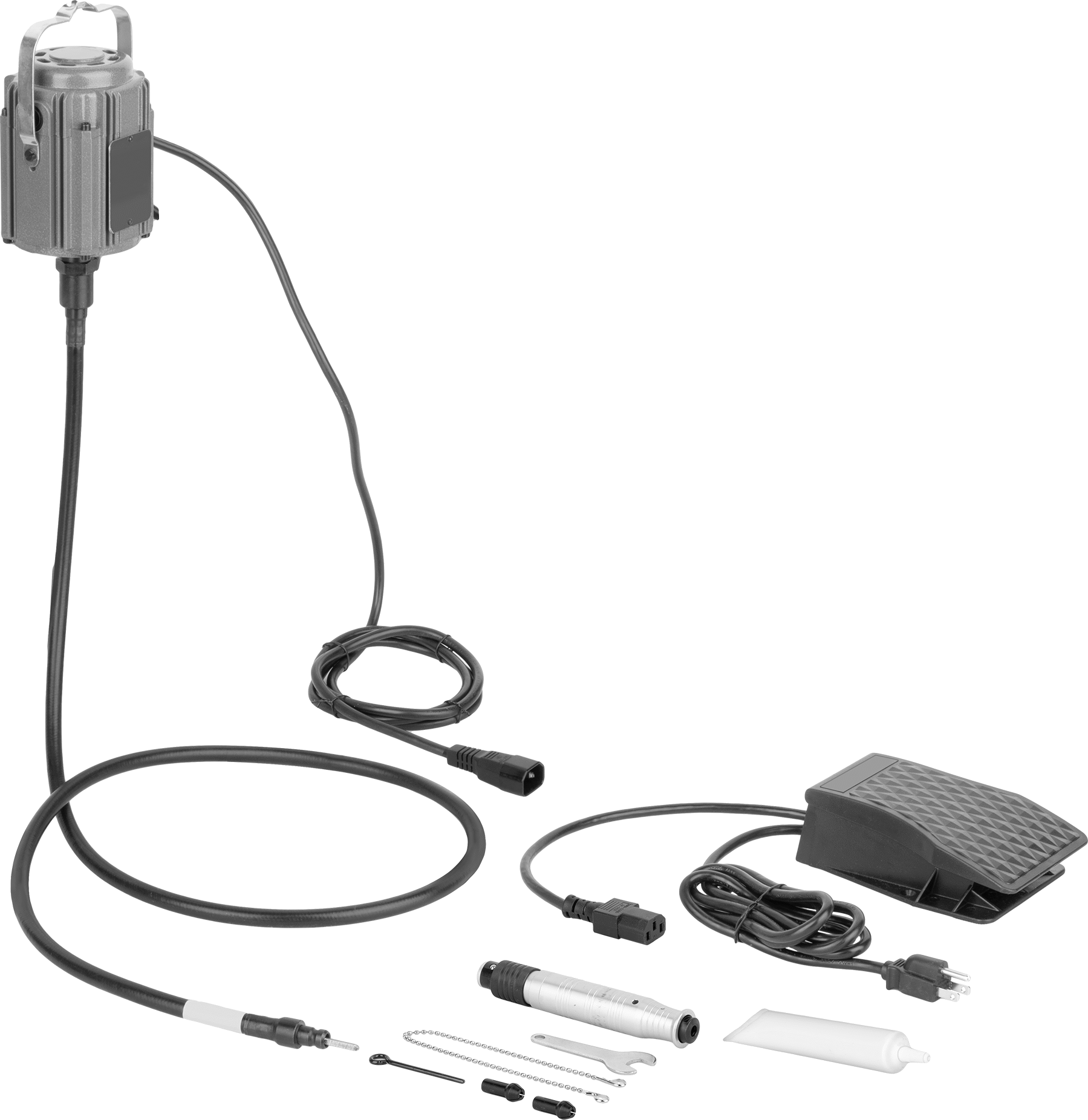 Elektrikli Esnek Şaftlı Uç ve Bur Die Grinder, Asma, 3/32", 1/8", 1/4" Şaft Çapı, 15000 rpm