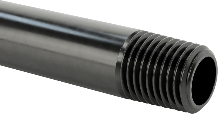 Standart Cidarlı Çelik Boru, Her İki Ucu Dişli, 1/4 NPT, 36" Uzunluk