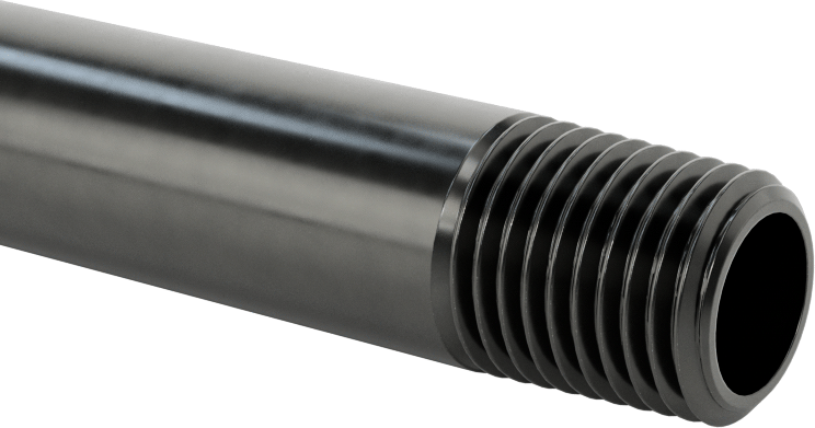 Standart Cidarlı Çelik Boru, Her İki Ucu Dişli, 1/4 NPT, 16" Uzunluk