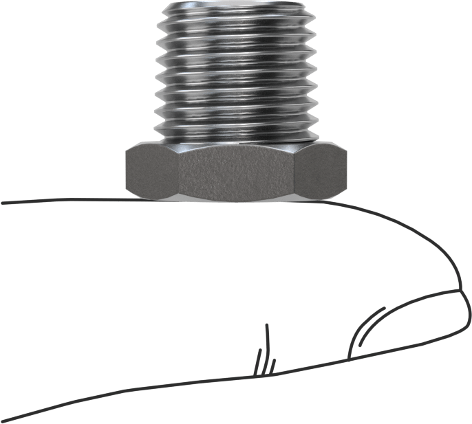 Düşük Basınçlı Boru Bağlantı Elemanı, Çelik, Altıgen Burç Adaptörü, 1/4 NPT Erkek x 1/8 NPT Dişi