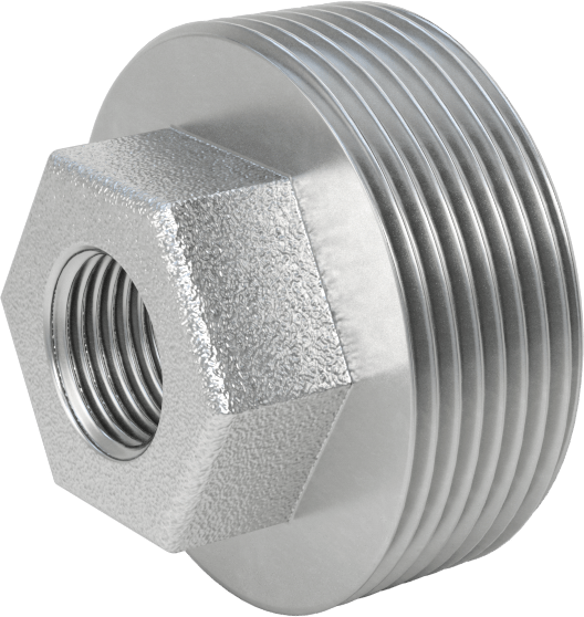 Düşük Basınçlı Boru Bağlantı Elemanı, Demir Altıgen Burç Adaptörü, 1-1/2 Erkek x 3/8 Dişi NPT