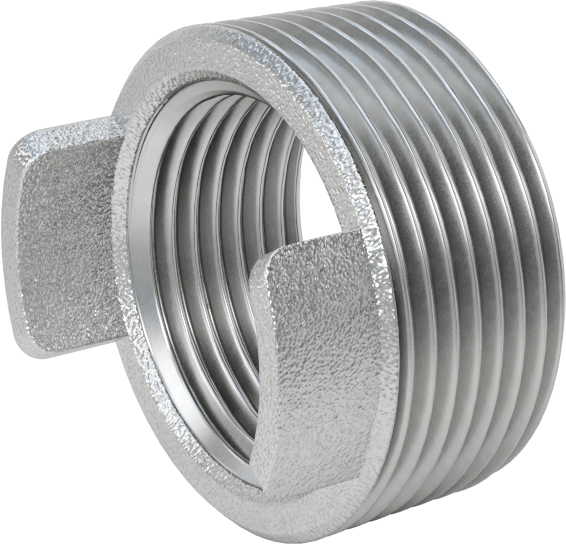Düşük Basınçlı Boru Bağlantı Elemanı, Demir, Burç Adaptörü, 1-1/4 NPT Erkek x 1 NPT Dişi