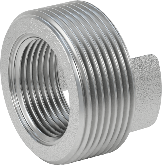 Düşük Basınçlı Boru Bağlantı Elemanı, Demir, Burç Adaptörü, 1-1/2 NPT Erkek x 1 NPT Dişi