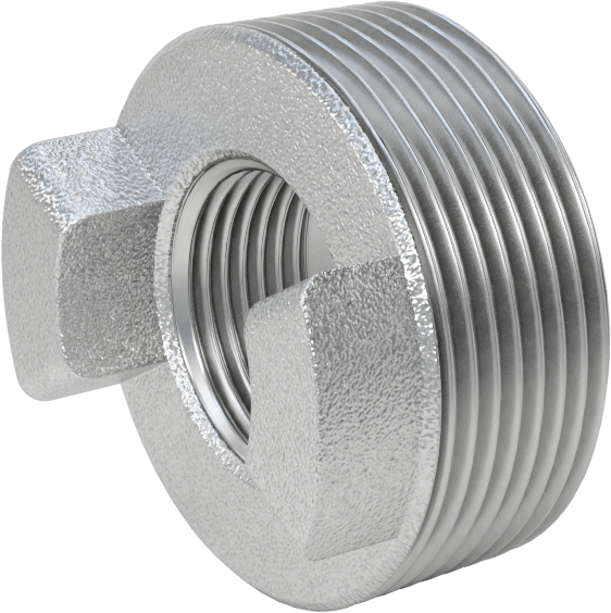 Düşük Basınçlı Boru Bağlantı Elemanı, Demir, Burç Adaptörü, 1-1/2 NPT Erkek x 3/4 NPT Dişi