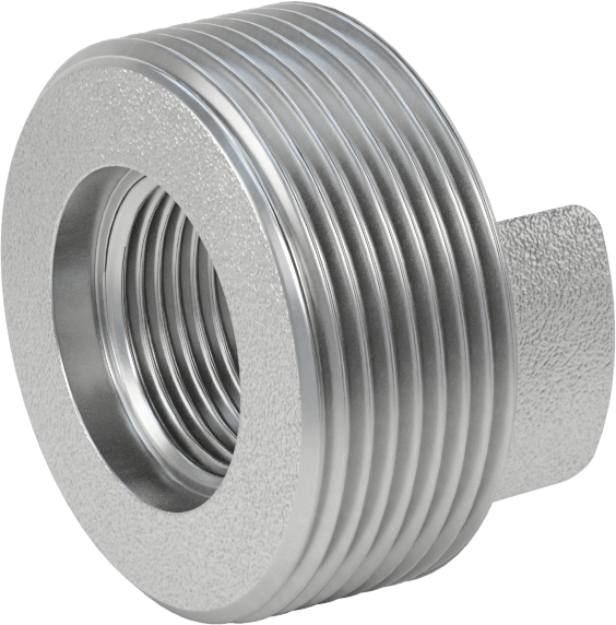 Düşük Basınçlı Boru Bağlantı Elemanı, Demir, Burç Adaptörü, 1-1/2 NPT Erkek x 3/4 NPT Dişi