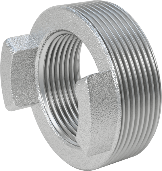 Düşük Basınçlı Boru Bağlantı Elemanı, Demir, Burç Adaptörü, 2 NPT Erkek x 1-1/4 NPT Dişi