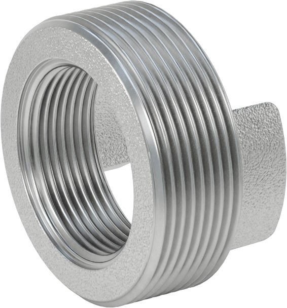 Düşük Basınçlı Boru Bağlantı Elemanı, Demir, Burç Adaptörü, 2 NPT Erkek x 1-1/4 NPT Dişi