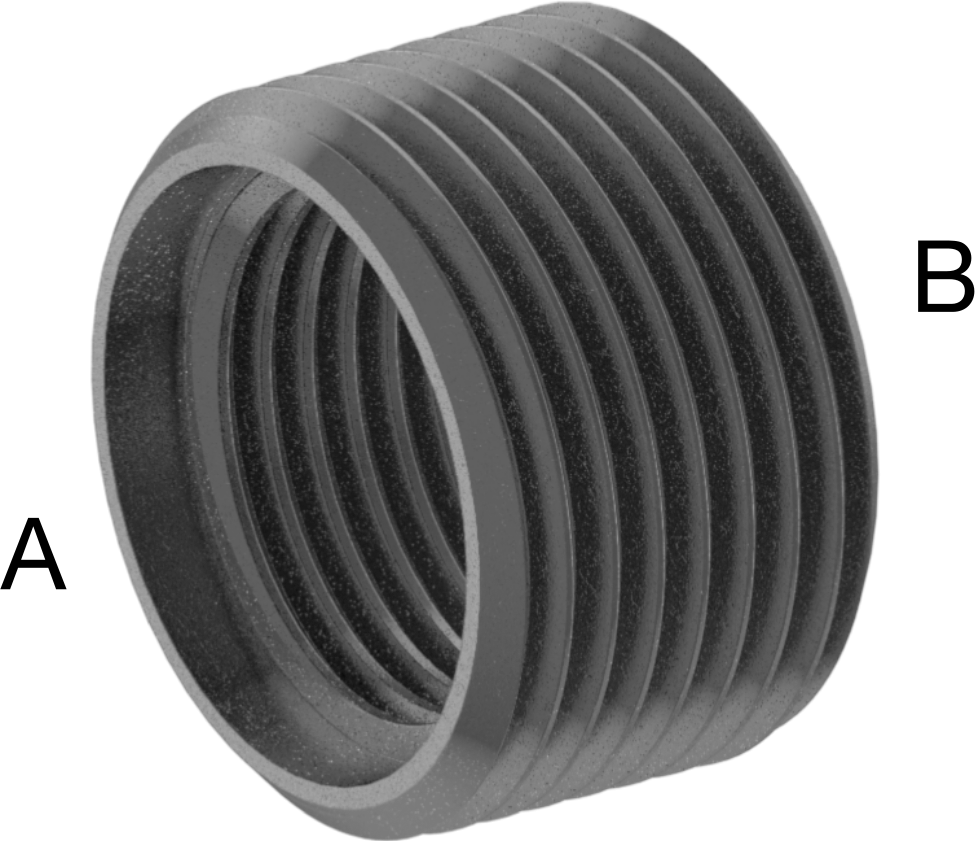 Düşük Basınçlı Boru Bağlantı Elemanı, Çelik, Burç Adaptörü, 3/4 NPT Erkek x 1/2 NPT Dişi