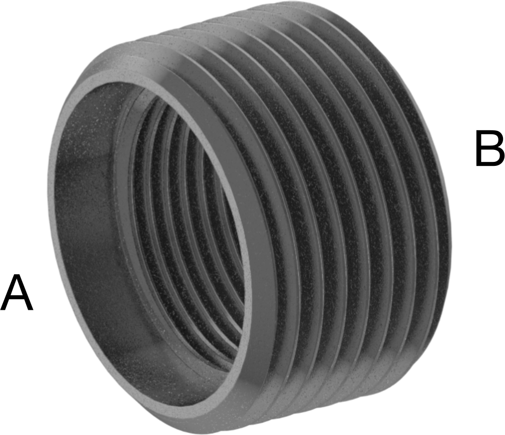 Düşük Basınçlı Boru Bağlantı Elemanı, Çelik, Burç Adaptörü, 1 NPT Erkek x 3/4 NPT Dişi