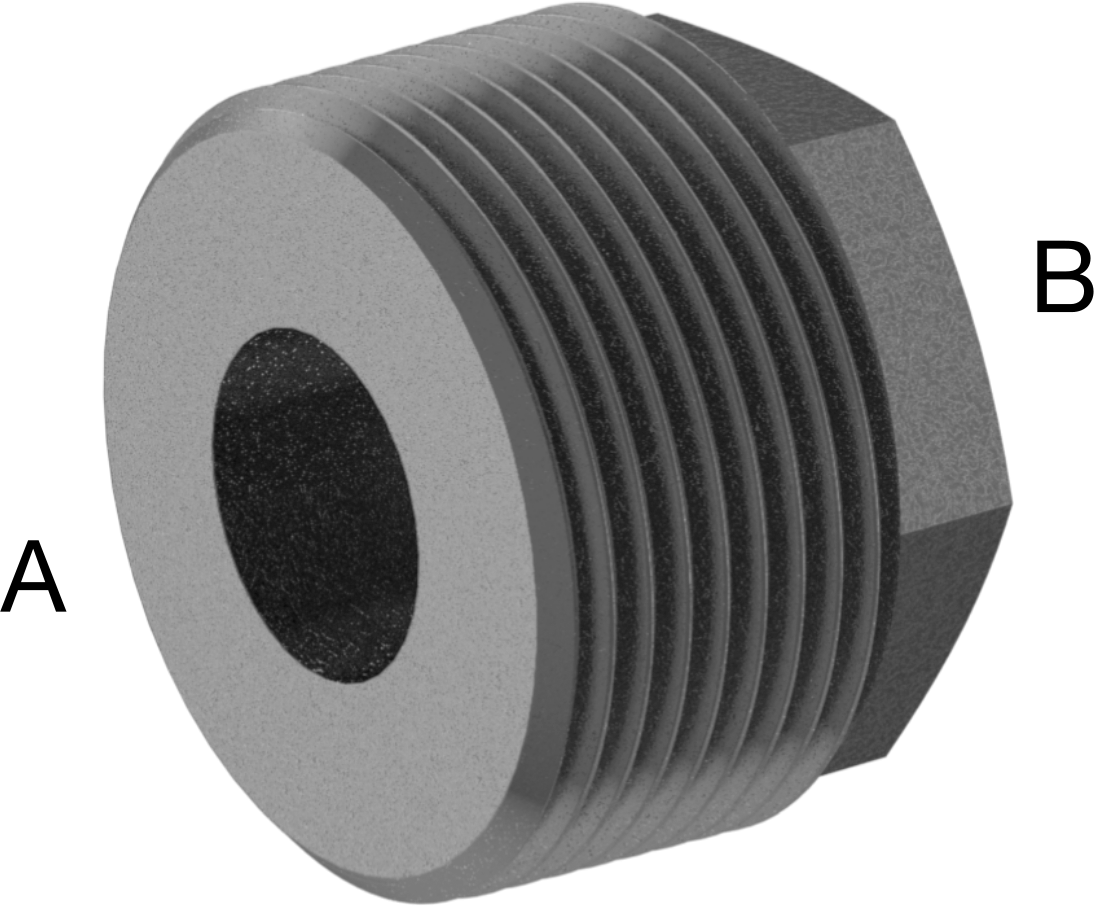 Düşük Basınçlı Boru Bağlantı Elemanı, FM Onaylı, Demir, Burç Adaptörü, 1-1/4 x 1/2 NPT