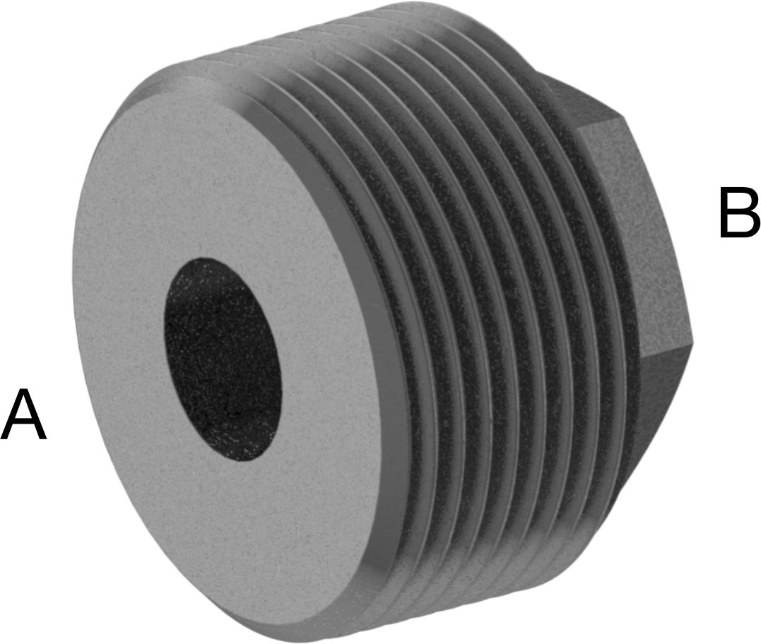 Düşük Basınçlı Boru Bağlantı Elemanı, FM Onaylı, Demir, Burç Adaptörü, 1-1/4 x 3/8 NPT
