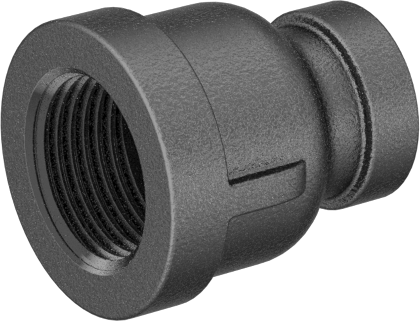 Düşük Basınçlı Boru Bağlantı Elemanı, Demir, Düz Redüktör, 3/8 x 1/8 NPT Dişi