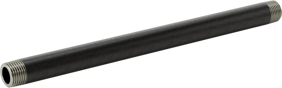 Standart Cidarlı Çelik Boru Nipeli, Her İki Ucu Dişli, 1/8 NPT, 5-1/2" Uzunluk