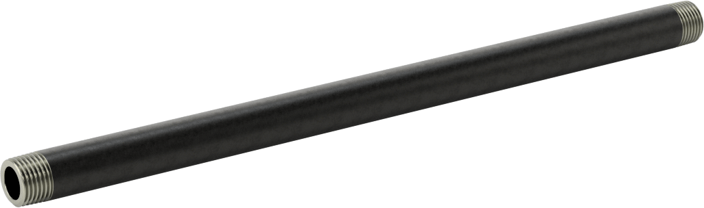Standart Cidarlı Çelik Boru Nipeli, Her İki Ucu Dişli, 1/8 NPT, 7" Uzunluk