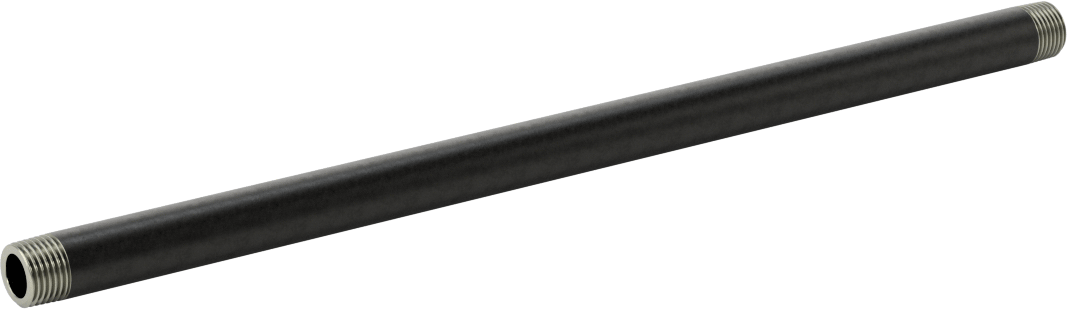Standart Cidarlı Çelik Boru Nipeli, Her İki Ucu Dişli, 1/8 NPT, 8" Uzunluk