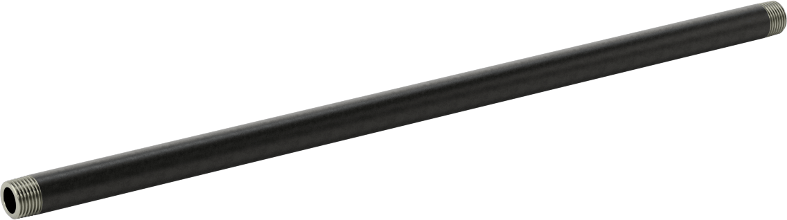Standart Cidarlı Çelik Boru Nipeli, Her İki Ucu Dişli, 1/8 NPT, 10" Uzunluk