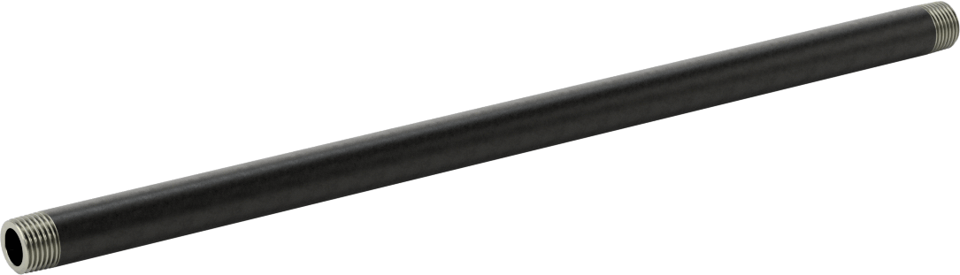 Standart Cidarlı Çelik Boru Nipeli, Her İki Ucu Dişli, 1/8 NPT, 8-1/2" Uzunluk