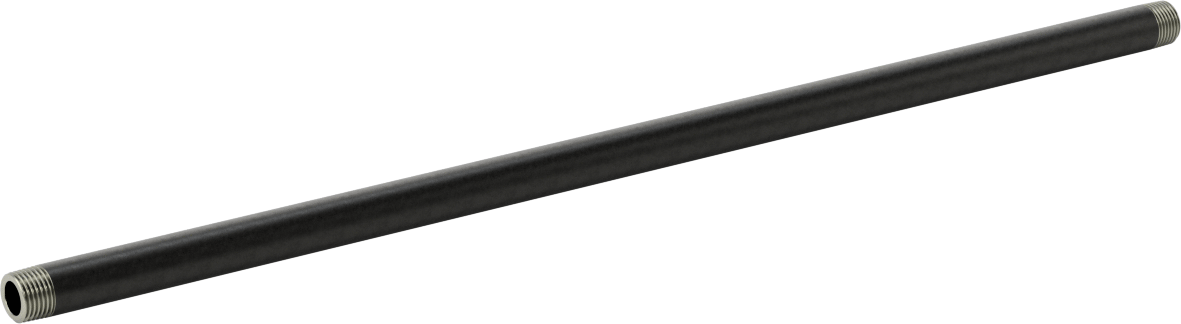 Standart Cidarlı Çelik Boru Nipeli, Her İki Ucu Dişli, 1/8 NPT, 11-1/2" Uzunluk