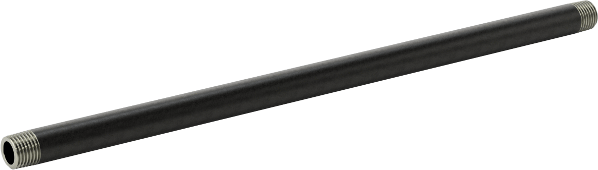 Standart Cidarlı Çelik Boru Nipeli, Her İki Ucu Dişli, 1/4 NPT, 11-1/2" Uzunluk