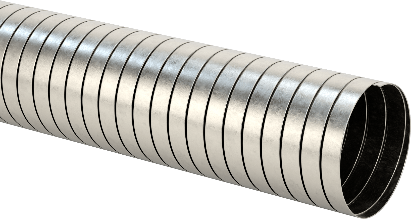 Süper Aşınmaya Dayanıklı 304 Paslanmaz Çelik Kanal Hortumu, Metal Talaşları ve Yonga için, 12" ID, 12-1/4" OD