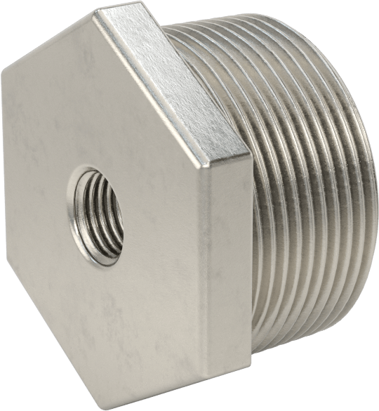 304 Paslanmaz Çelik Dişli Boru Bağlantı Elemanı, Düşük Basınç, Burç Adaptörü, 1-1/2 Erkek x 1/4 Dişi