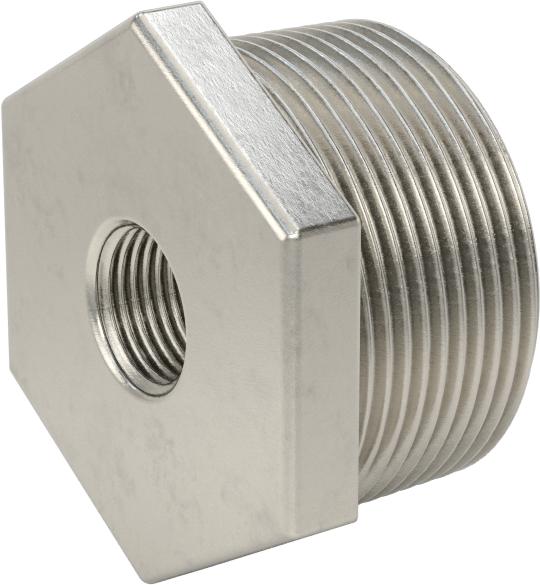 304 Paslanmaz Çelik Dişli Boru Bağlantı Elemanı, Düşük Basınç, Burç Adaptörü, 1-1/2 Erkek x 3/8 Dişi
