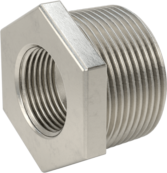 304 Paslanmaz Çelik Dişli Boru Bağlantı Elemanı, Düşük Basınç, Burç Adaptörü, 1-1/4 Erkek x 3/4 Dişi