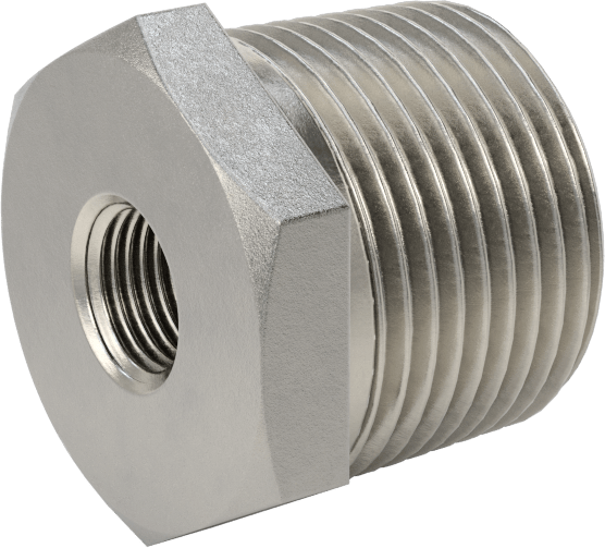 304 Paslanmaz Çelik Dişli Boru Bağlantı Elemanı, Yüksek Basınç, Burç Adaptörü, 3/4 Erkek x 1/8 Dişi NPT