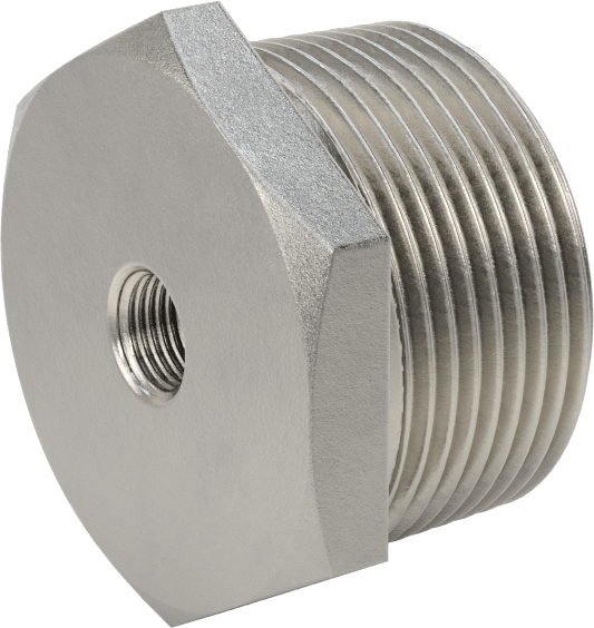 304 Paslanmaz Çelik Dişli Boru Bağlantı Elemanı, Yüksek Basınç, Burç Adaptörü, 1-1/4 Erkek x 1/8 Dişi