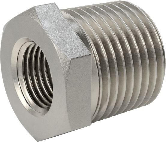304 Paslanmaz Çelik Dişli Boru Bağlantı Elemanı, Yüksek Basınç, Burç Adaptörü, 3/8 Erkek x 1/8 Dişi NPT