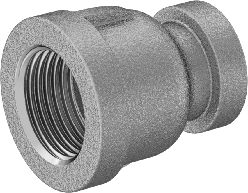 304 Paslanmaz Çelik Dişli Boru Bağlantı Elemanı, Düşük Basınç, Düz Redüktör, 3/8 x 1/8 NPT Dişi